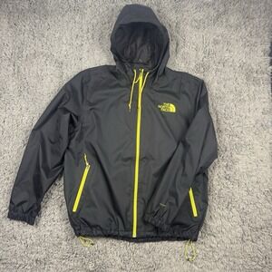 Black North Face Novelty Rain Shell Relaxed Fit Jacket, Men's XL, Women's XXL